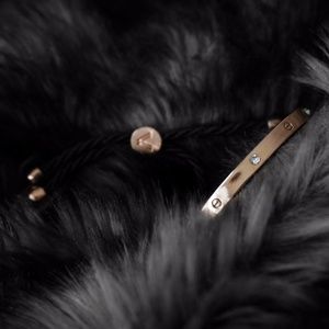 (3) Rose Gold Plated Hand Crafted Screw Bracelet